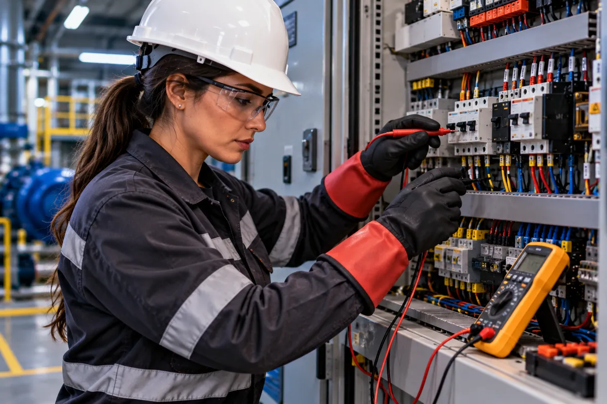 Profissional técnico em Eletroeletrônica trabalhando