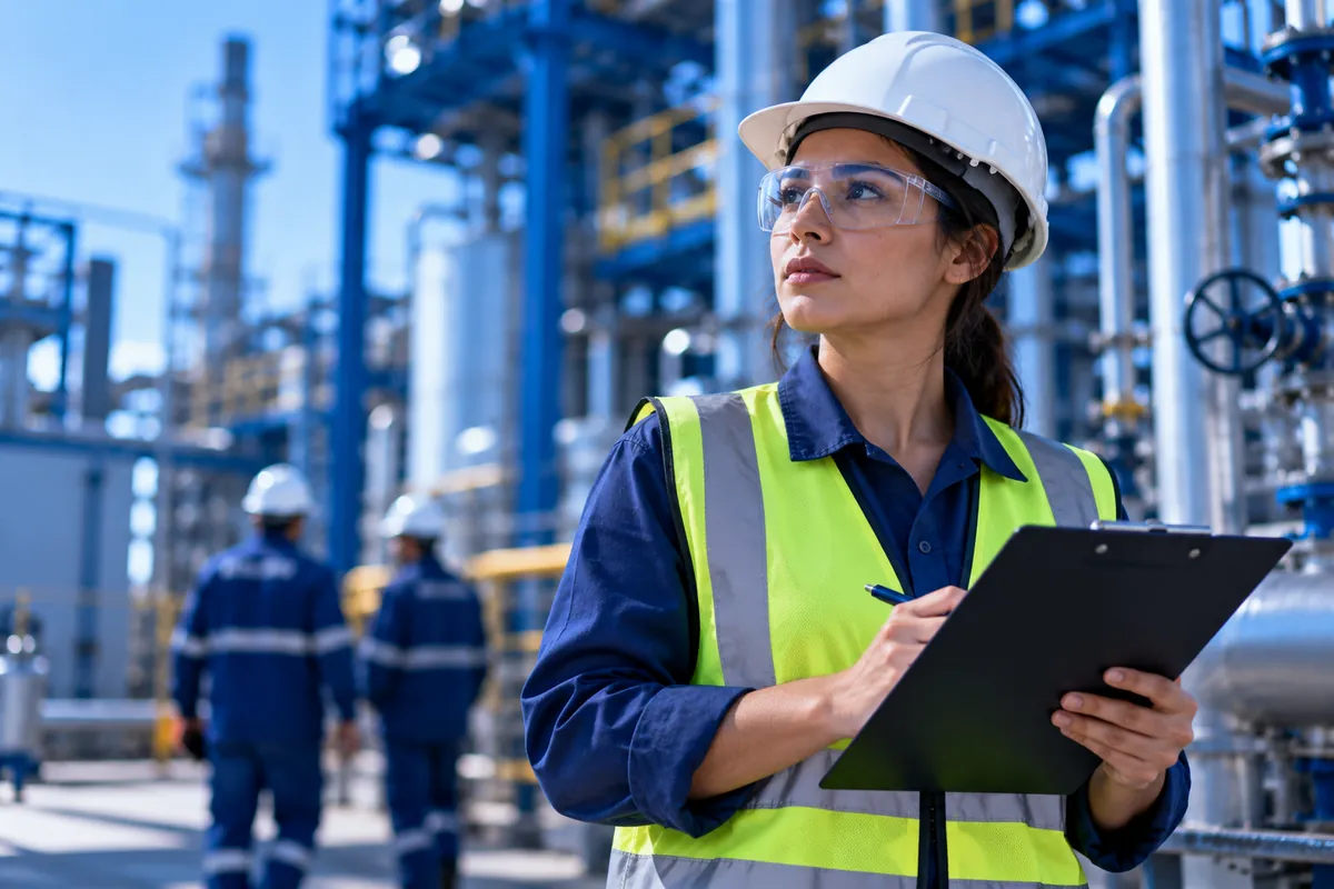 Profissional técnico em Segurança do Trabalho trabalhando
