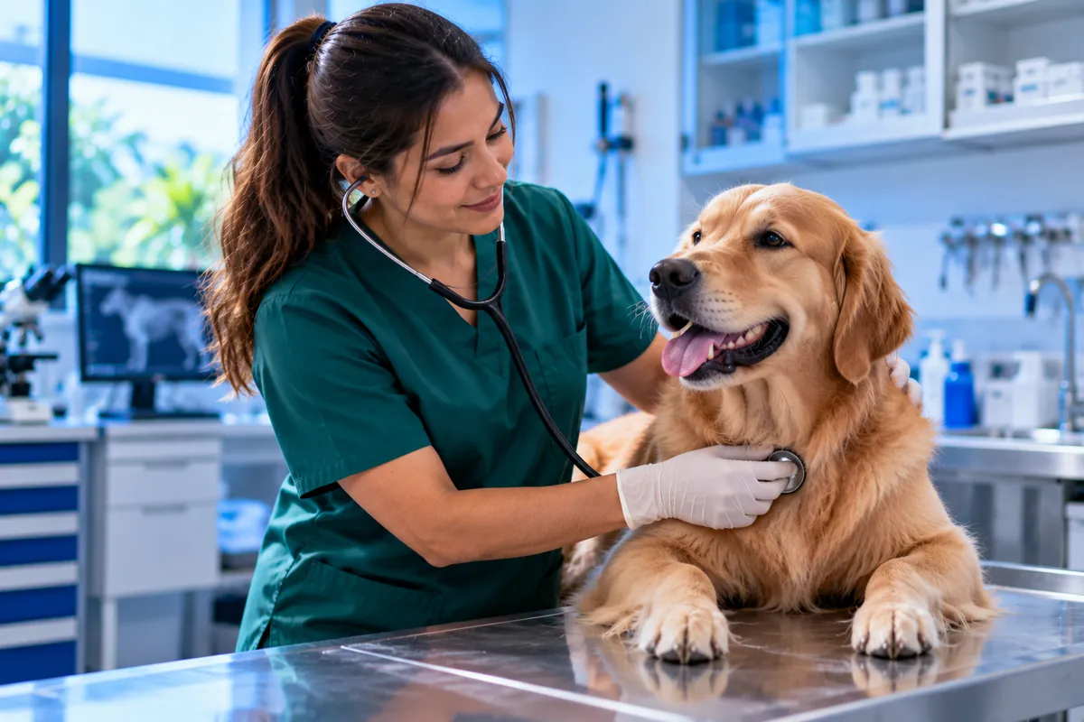 Profissional técnico em Veterinária trabalhando